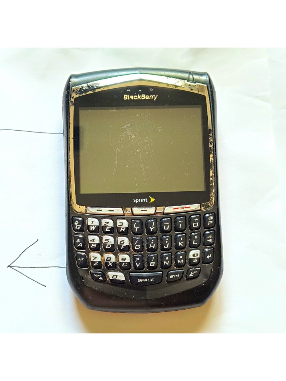 (For Collection) BlackBerry 8730 Sprint CDMA Bar QWERTY Smartphone Black 2MP